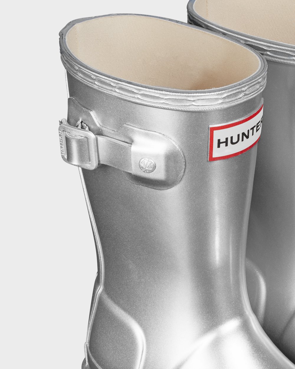 Kids Rain Boots - Hunter Original Little Metallic (03UJZMXSN) - Silver